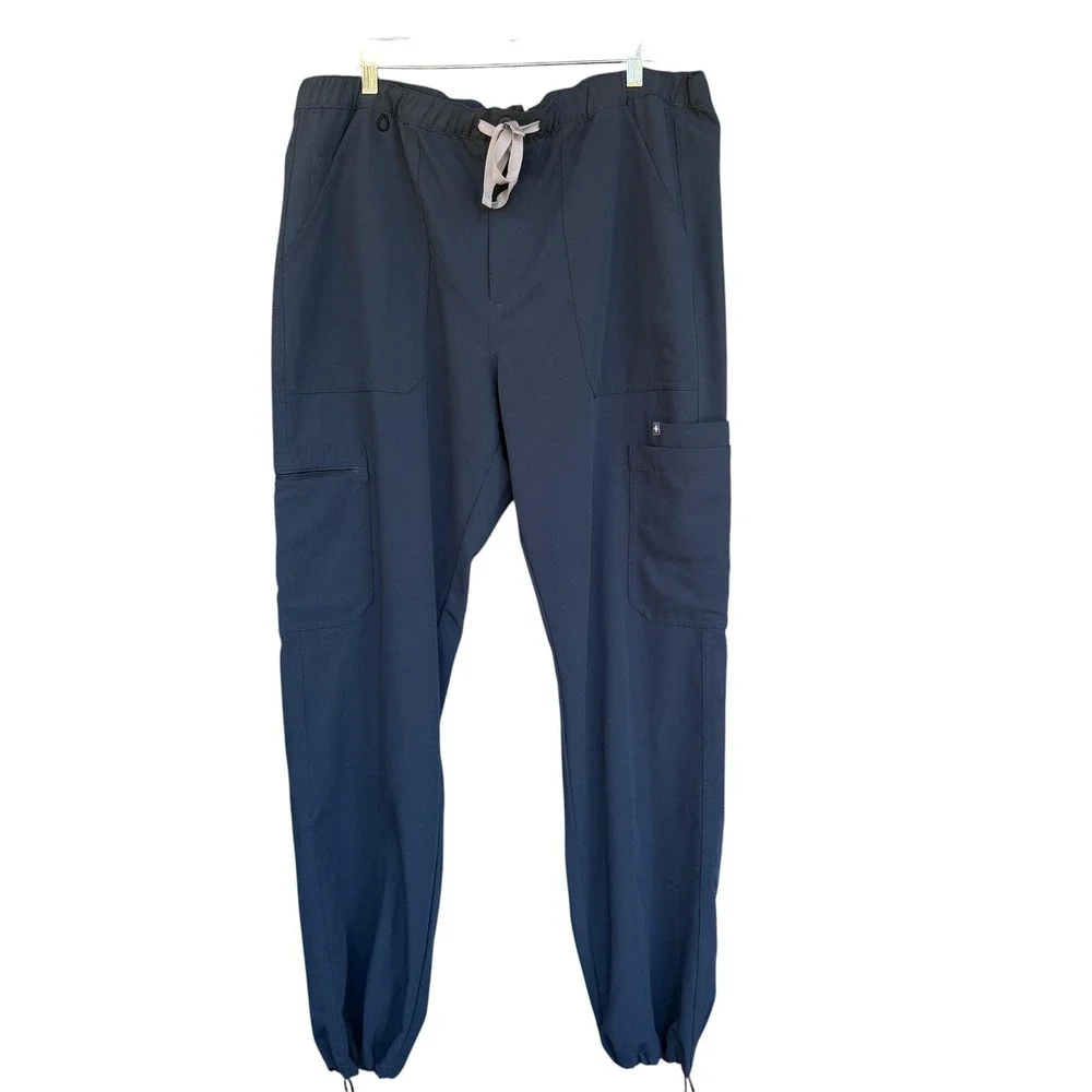 FIGS Technical Collection Pants Mens XL Blue Jogger Scrub Cargo Pockets TM3001